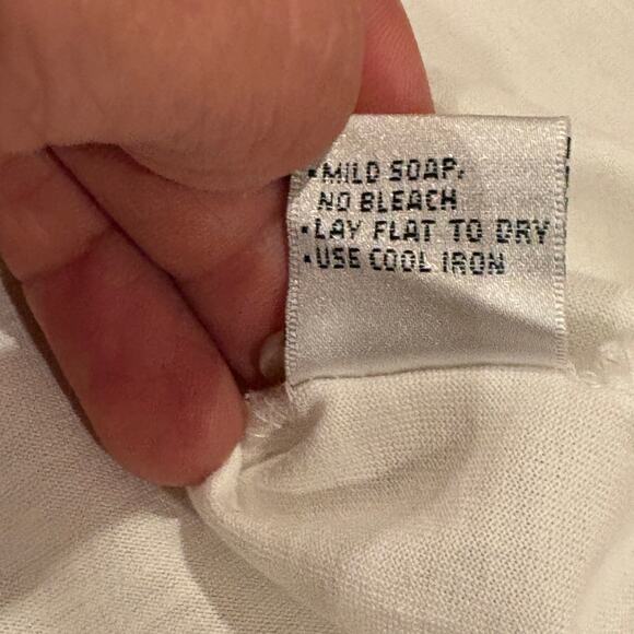 The Masters Golf Polo Shirt Mens Sz Medium White Short Sleeve Pima Cotton Preppy - Picture 7 of 9